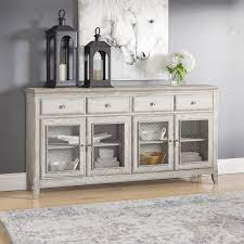 Guerrera 4 Door Credenza With Wire Mesh Door Inserts Dining Room Credenza Dining Room Buffet Table Dining Room Buffet
