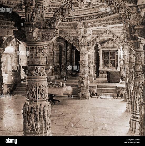 Interior, Dilwara Temple, Mount Abu, India in 1901 Stock Photo - Alamy