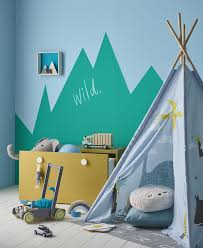 Take On Anything With Dulux Create A Magical Play Space Featuring Dulux Teal Tip And Dulux Sky Bus Kids Bedroom Inspiration Playroom Decor Dulux