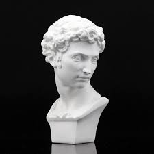 Robot Check Plaster Statue Portrait Sculpture Plaster Model
