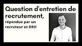 Vos projets professionnels ou vos projets de carrière Motivation Recruteur Emploi Quelles Sont Vos Motivations Pour Ce Poste Youtube