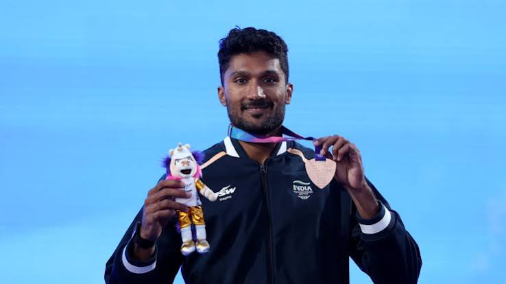 Tejaswin Shankar Commonwealth Games medal