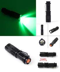 Visit To Buy Mini Zoomable Shockproof Xp E Green Led Flashlight Torch Adjustable Focus Lantern Portable Penlight Green Led Camping Flashlights Lantern Lights