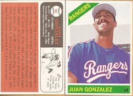 Juan gonzalez rookie baseball card. Juan Gonzalez Price List Supercollector Catalog