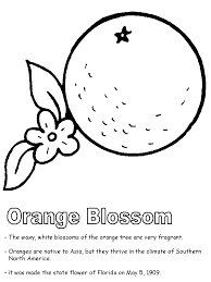 Show your kids a fun way to learn the abcs with alphabet printables they can color. Orange Blossom Coloring Page