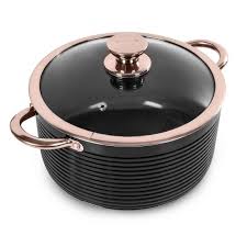 Linear 24cm Casserole Rose Gold And Black Tower From Tower Uk Rose Gold Ceramic Coating Rose Gold Plates