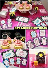 80 S Ladies Night Ideas Printables Moms Munchkins Girls Night Party Ladies Night Party Ladies Night