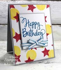 So make a card from their age and add their name on it too. How To Make Fancy Background Paper With Stamps I Teach Stamping Simple Birthday Cards Birthday Card Craft Kids Birthday Cards
