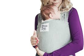 The Mckenzie Beluga Baby Wrap Dark Grey Bamboo Baby Carrier