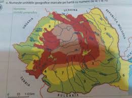 Harta fizica cu cu forme de relief din romania: A Numeste Unitatile Geografice Marcate Pe Harta Cu Numere De La 1 La 10 B Cu Ce Numar Este Marcata Brainly Ro