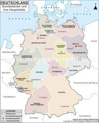 Karte Der Deutschen Bundeslander Und Ihrer Hauptstadte Deutschland Karte Bundeslander Karte Bundeslander Deutschland