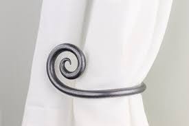 Scroll Curtain Tie Back Curtain Holdbacks Forged Iron Window Treatment Tieback Hook For A Rustic French Country Decor One Pair Curtain Tie Back Hooks Tie Back Hooks Metal Curtain Tie Backs