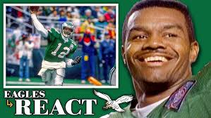 Randall Cunningham finds Chris Carter for a insane touchdown!!! What a nice  catch and play!!!