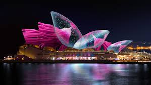 Lighting The Sails Is A Very Cool Show Which Where People Light Up The Sails Of The Opera House And Pres Sydney Opera House Sydney Festivals Around The World