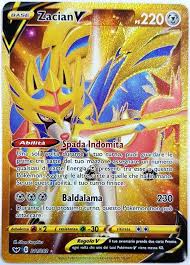 Pokemon Zacian V 211 202 Gold Rara Segreta Holo Spada E Scudo In 2020 Cool Pokemon Cards Pokemon Cards Legendary Rare Pokemon Cards