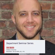 Today Prof. Eric Bloch from Indiana University will give the Chemistry  Department Seminar at 4PM in UCL 118. Hope to see you there! #USDChem  @usdchemistryclub