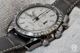 To cut straight to the chase, here are the four new models of the omega speedmaster dark side of the moon, as seen from left to right on the image. Hands On With The Omega Speedmaster Lunar Dust Monochrome Watches