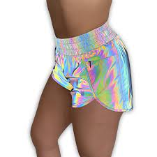 Women S Liner Track Shorts Rainbow Reflective Read Description Track Shorts Womens Rainbow Women