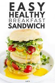 Easy Breakfast Sandwich Recipe Breakfast Recipes Easy Recipes Healthy Breakfast Recipes