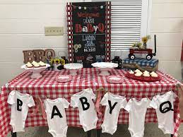 Baby Q Dessert Table Baby Shower Bbq Barbecue Baby Shower Baby Q Shower