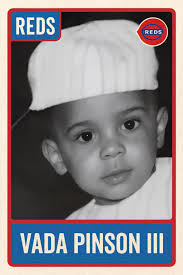 Vada Pinson Jr. #28 Cincinnati Reds Legend. Vada Pinson III