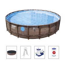 Some parts already have been installed on the pool. Coleman 22 X 52 Power Steel Swim Vista Series Ii Swimming Pool Set Quad City Pools