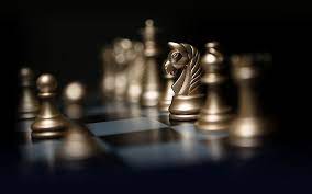 Download Wallpapers Chess Intellectual Games Figure Horse Chess Board Besthqwallpapers Com Chess Board Hd Wallpaper Chess