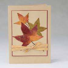 Send a photo card for a moving announcement or birth announcement. Using Dried Leaves To Decorate Greeting Cards