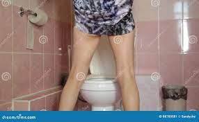 Woman Using a Toilet Like a Man Stock Video - Video of bathroom, comfort:  88780581