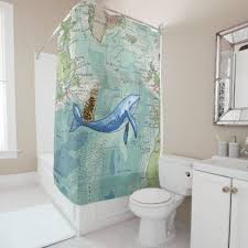 Cat Riding Whale Shower Curtain Zazzle Com In 2020 Whale Shower Curtain Beach Shower Curtains Shower Curtain
