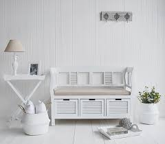 Each item will be slightly unique due to the natural shades and tones in the wood. White Storage Bench Range Of Storage Benches The White Lighthouse Hall Furniture