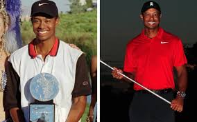 Tiger's ex elin and nfl beau show off new baby tiger woods ex wife elin nordegren and her new beau jordan cameron. Then And Now How Tiger Woods And Golf Have Changed In The 22 Years Since His First Tour Title