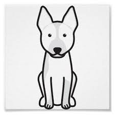 Australian Cattle Dog Black And White Australian Cattle Dog Cartoon Poster Zazzle Com In 2020 Cartoon Dog Cattle Dog Dog Drawing
