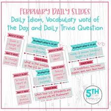 Winds w at 20 to 30 mph. February Daily Slides In 2021 New Vocabulary Words Vocabulary Words Daily Trivia Questions
