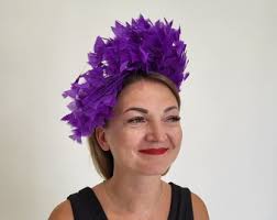 Black Feather Fascinator Headband: Halloween Halo Crown