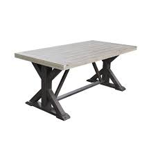 Find dining patio tables at lowe s today. Hampton Bay Farmhouse Wood Outdoor Dining Table Cht1697 The Home Depot Trex Outdoor Furniture Outdoor Dining Table Patio Dining Table