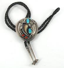 Authentic Native American Vintage Nos Sterling Silver Bear Claw Bolo Tie By Navajo Artist Elaine Sam Silver Bear Bear Claws Vintage Navajo