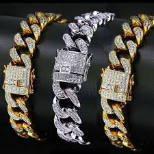 Men's bracelets complement his already great style with a fashionable men's bracelet from zales. Buy Bracelet Mens Iced Out Cuban Link Bracelet Gold Hip Hop Plated Diamonds Jewelry Gold Silver Jewelry Dropship At Affordable Prices Price 4 Usd Free Shipping Real Reviews With Photos Joom