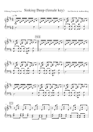 sinking deep (female key) sheet music