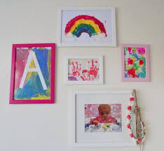 Children S Framed Art Wall From Paintings To Display Alice Amelia Frame Kids Art Art Wall Kids Toddler Playroom