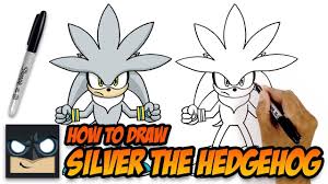 How To Draw Silver The Hedgehog Step By Step Tutorial Hedgehog Drawing Silver The Hedgehog Easy Cartoon Drawings