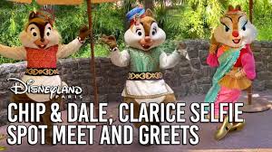 Chip & Dale, Clarice Selfie Spot Meet and Greets - Adventureland at  Disneyland Paris - YouTube