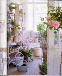 Shabby Chic Veranda Patio Love The Palette Style Plant Holders And Watering Cans Shabby Chic Outdoor Decor Shabby Chic Garden Shabby Chic Porch