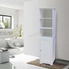 Tall corner bathroom cabinet slim space saving wooden storage drawers grey white. Westwood Wall Mount Floor Standing Wooden Bathroom Cabinet Tall Shelving Unit Storage Cupboard White New Bc06 Buy Online In Botswana At Botswana Desertcart Com Productid 52820793