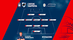 Crotone Sampdoria Le Formazioni Ufficiali F C Crotone
