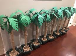 Palmera De Papel Paper Palm Tree Luau Theme Party Jungle Decorations