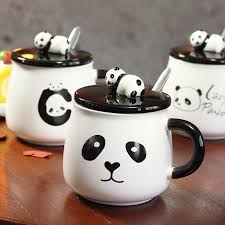 Home Kitchen Bar Mugs Cups Panda Bear Milk Drink Mug In 2020 Panda Items Cartoon Panda Panda Decorations