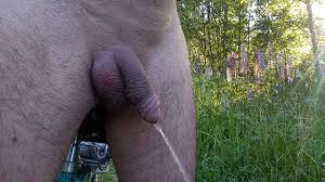 Peeing from the bycicle in the middle of the village.