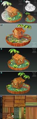 My Portfolio House On Water I M Currently Looking For A 3d Modeling Job Thank You Environment Concept Art Low Poly Art Concept Art
