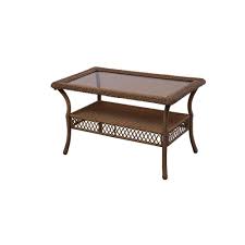 Wicker outdoor coffee table with storage: Spring Haven Brown All Weather Wicker Outdoor Patio Coffee Table Home Depot Havenly